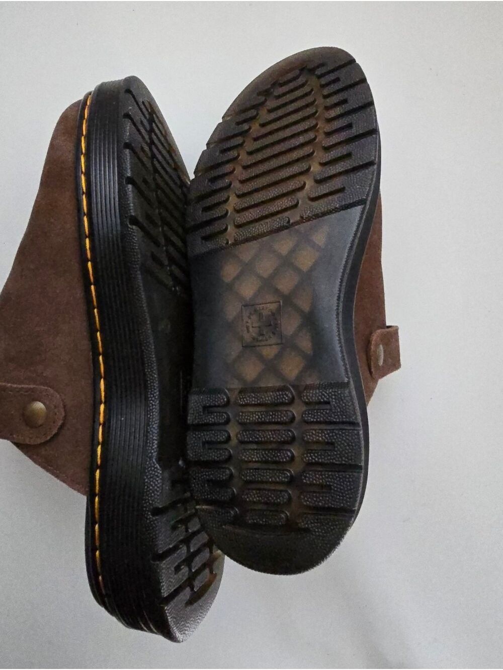 NWOT Dr. Martens Brookline Brown Suede Slingback Mules Clogs Women’s 9 Men’s 8 - Picture 14 of 17